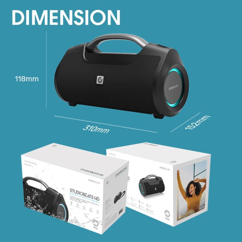 Buy SonicGear StudioBeats III Powerful 120W Portable IPx6 Waterproof Speaker wit... in Cyprus, Nicosia, Limassol, Larnaka, Pafos