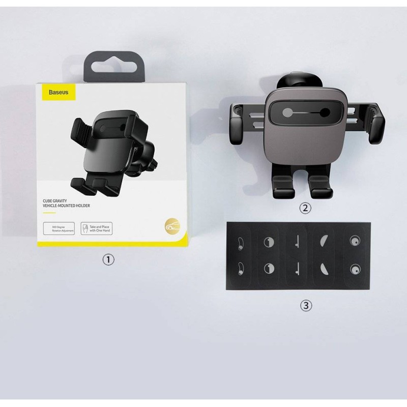 Buy Baseus Car Holder - AirVent CUBE GRAVITY in Cyprus, Nicosia, Limassol, Larnaka, Pafos