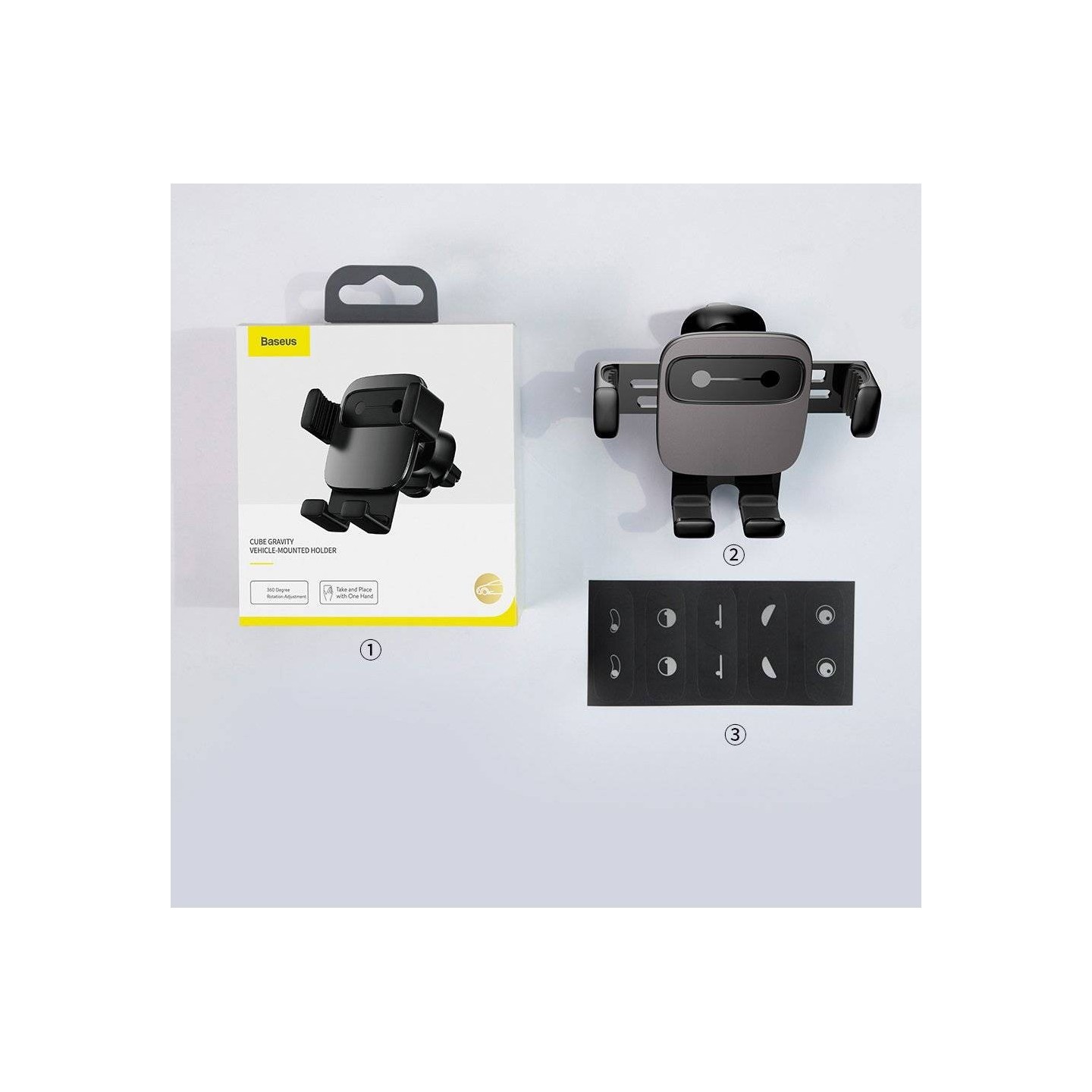 Baseus Car Holder - AirVent CUBE GRAVITY — Buy in Cyprus with Fast Delivery