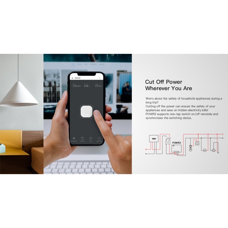 Buy Sonoff 25A WiFi Smart Switch - Pow R3 - 25A WiFi Smart Switch in Cyprus, Nicosia, Limassol, Larnaka, Pafos