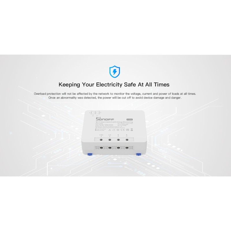 Buy Sonoff 25A WiFi Smart Switch - Pow R3 - 25A WiFi Smart Switch in Cyprus, Nicosia, Limassol, Larnaka, Pafos