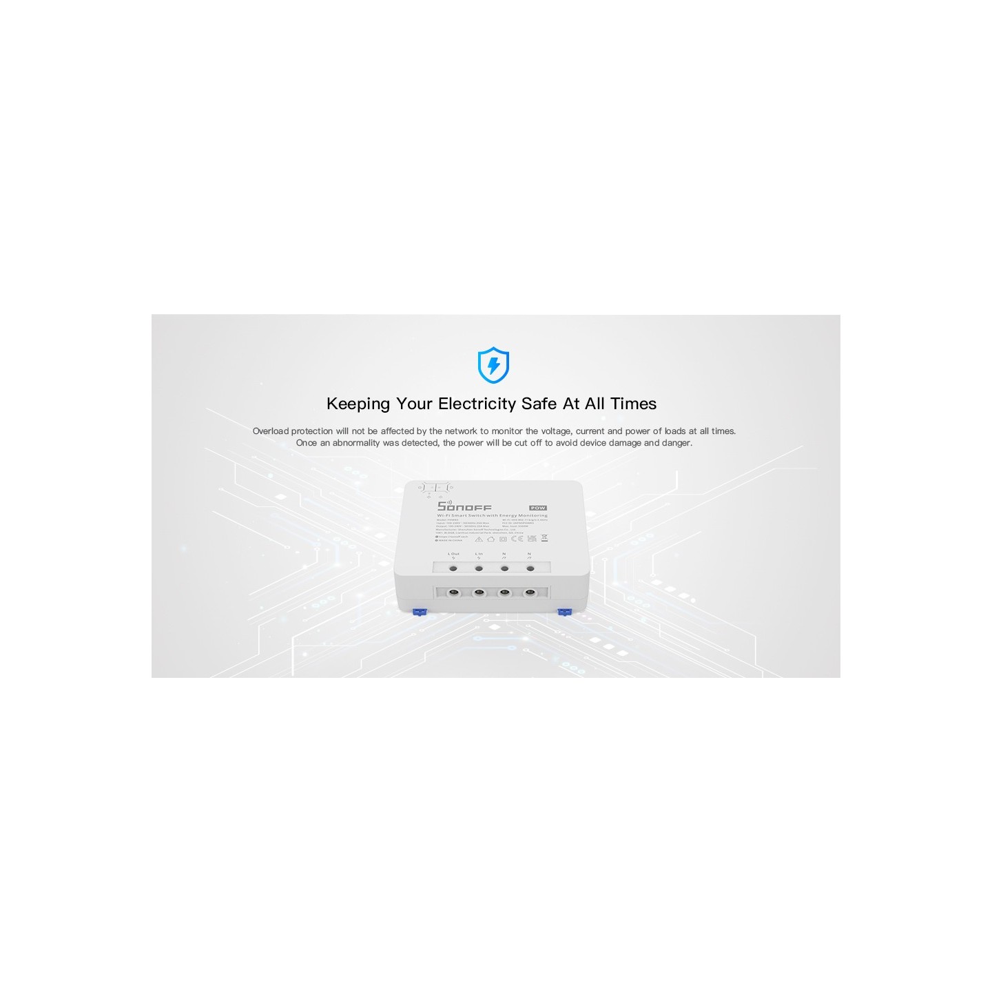 Sonoff 25A WiFi Smart Switch - Pow R3 - 25A WiFi Smart Switch — Buy in Cyprus with Fast Delivery