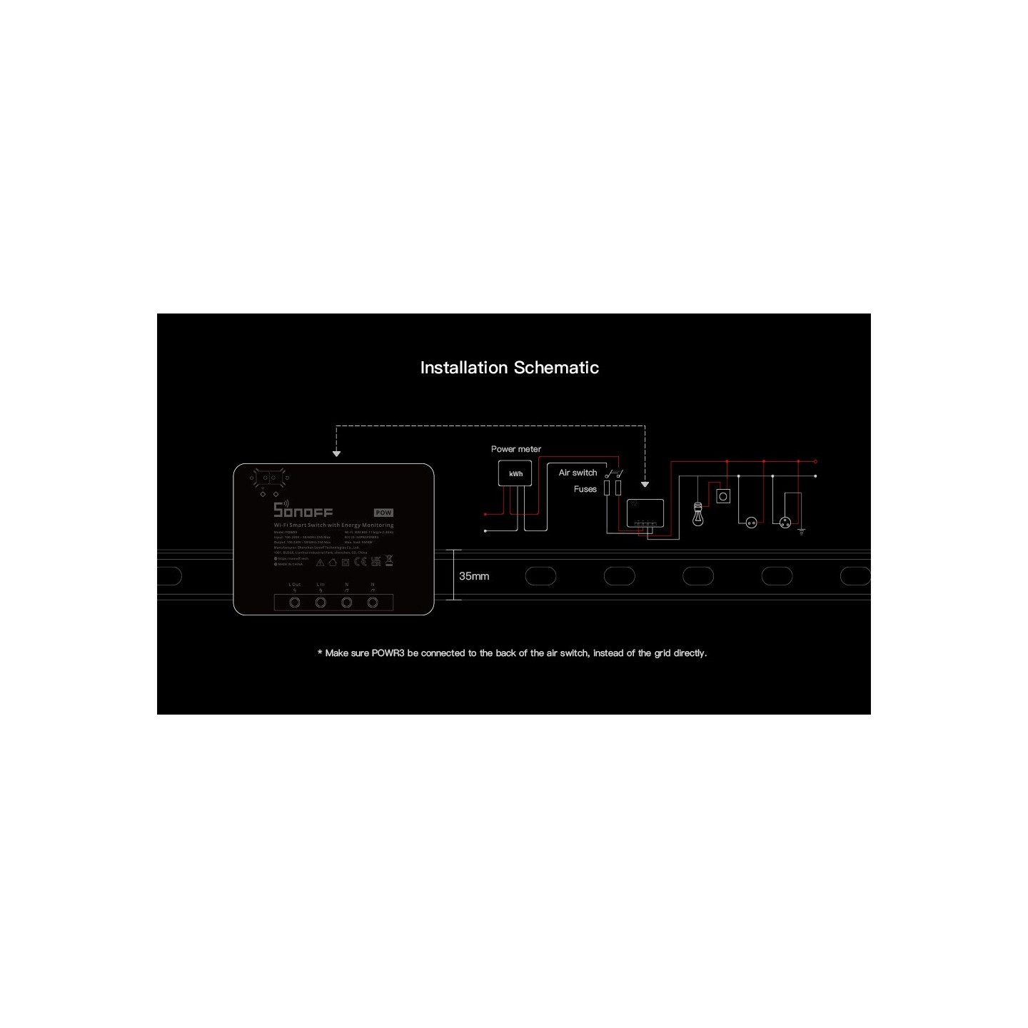 Sonoff 25A WiFi Smart Switch - Pow R3 - 25A WiFi Smart Switch — Buy in Cyprus with Fast Delivery