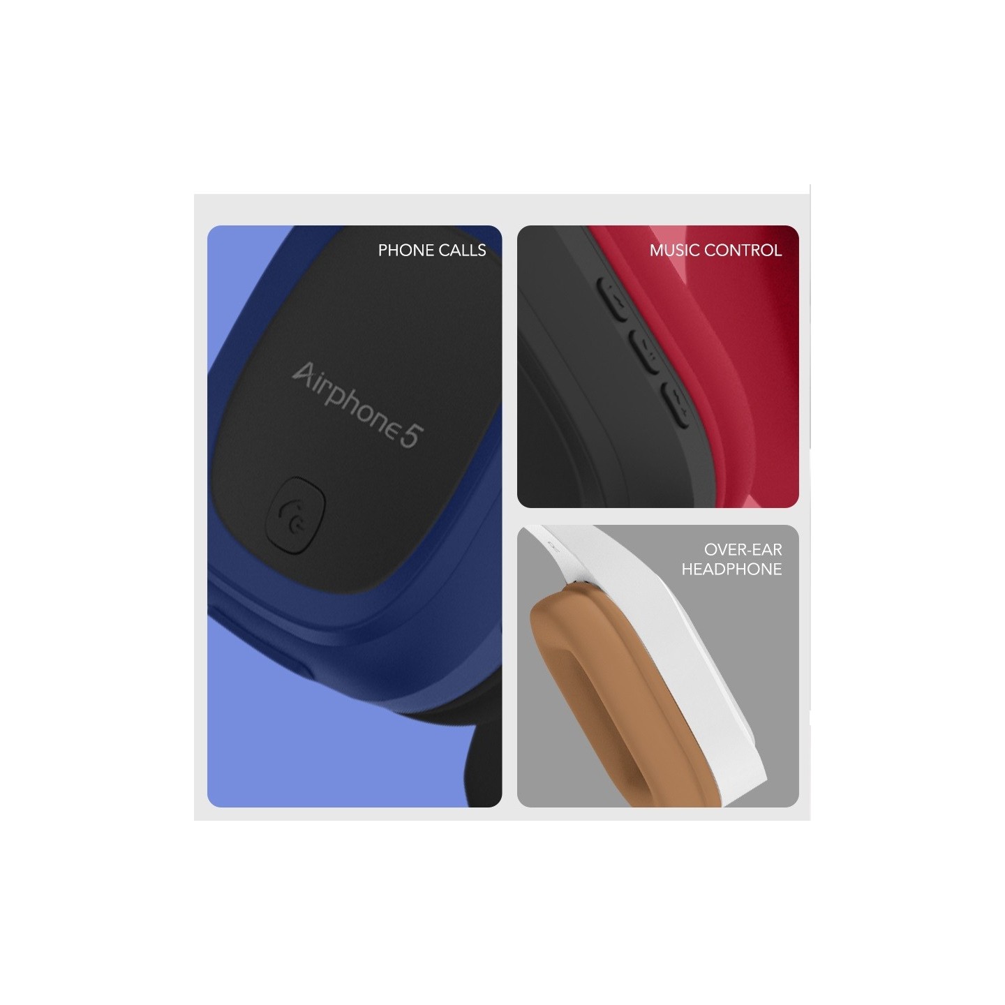 SonicGear Bluetooth Headphones Blue - Airphone 5 - Bluetooth Headphones Blue — Buy in Cyprus with Fast Delivery