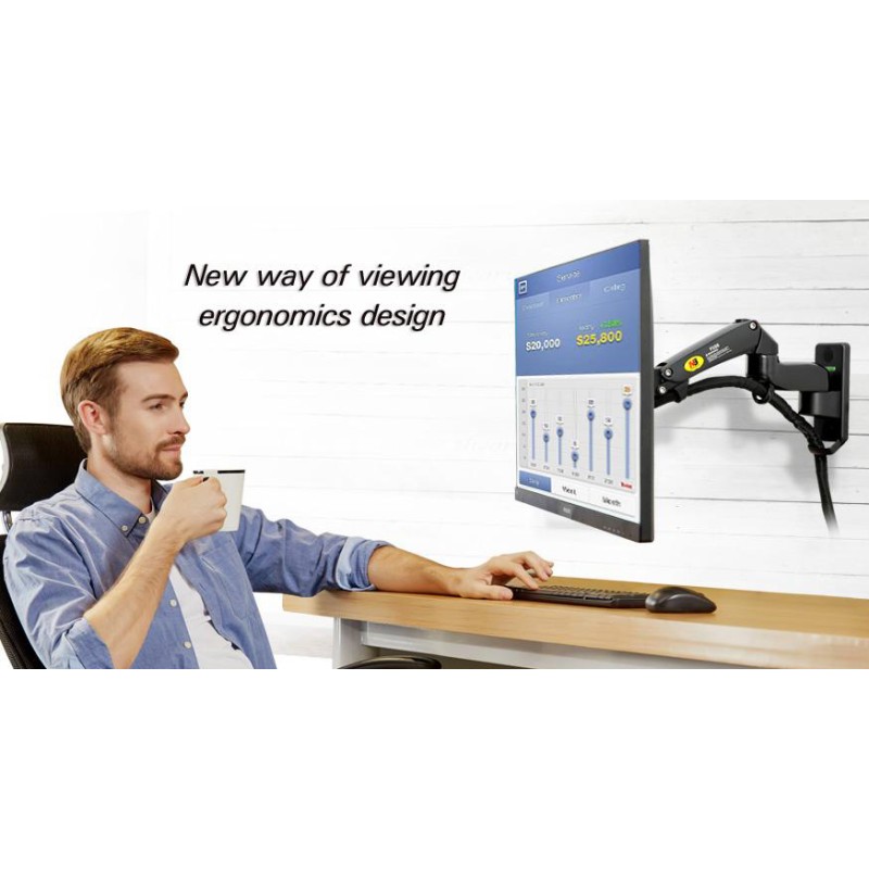 Buy NBMounts TV Monitor Wall Mount - F150v2 - Dual Arms 10x10 in Cyprus, Nicosia, Limassol, Larnaka, Pafos