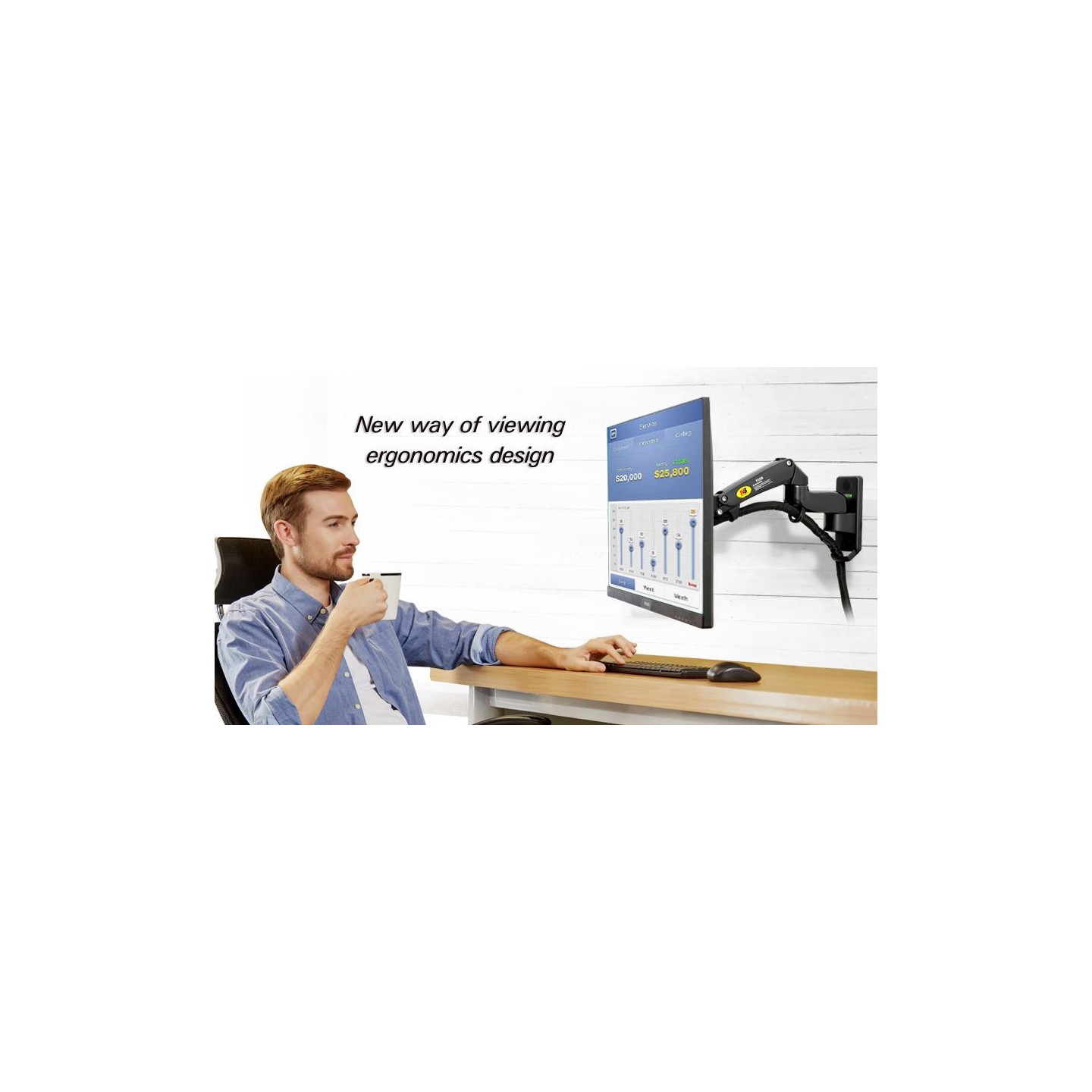 NBMounts F150v2 TV Monitor Wall Mount Dual Arms 10x10 (Boxed) — Buy in Cyprus with Fast Delivery