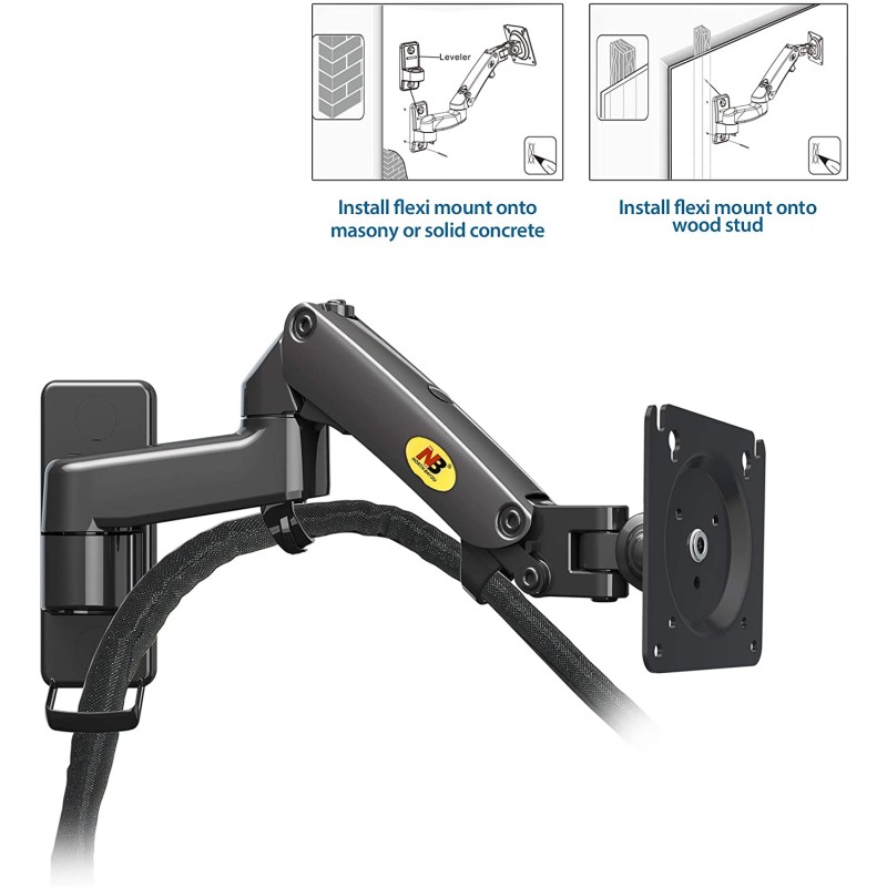 Buy NBMounts TV Monitor Wall Mount - F150v2 - Dual Arms 10x10 in Cyprus, Nicosia, Limassol, Larnaka, Pafos