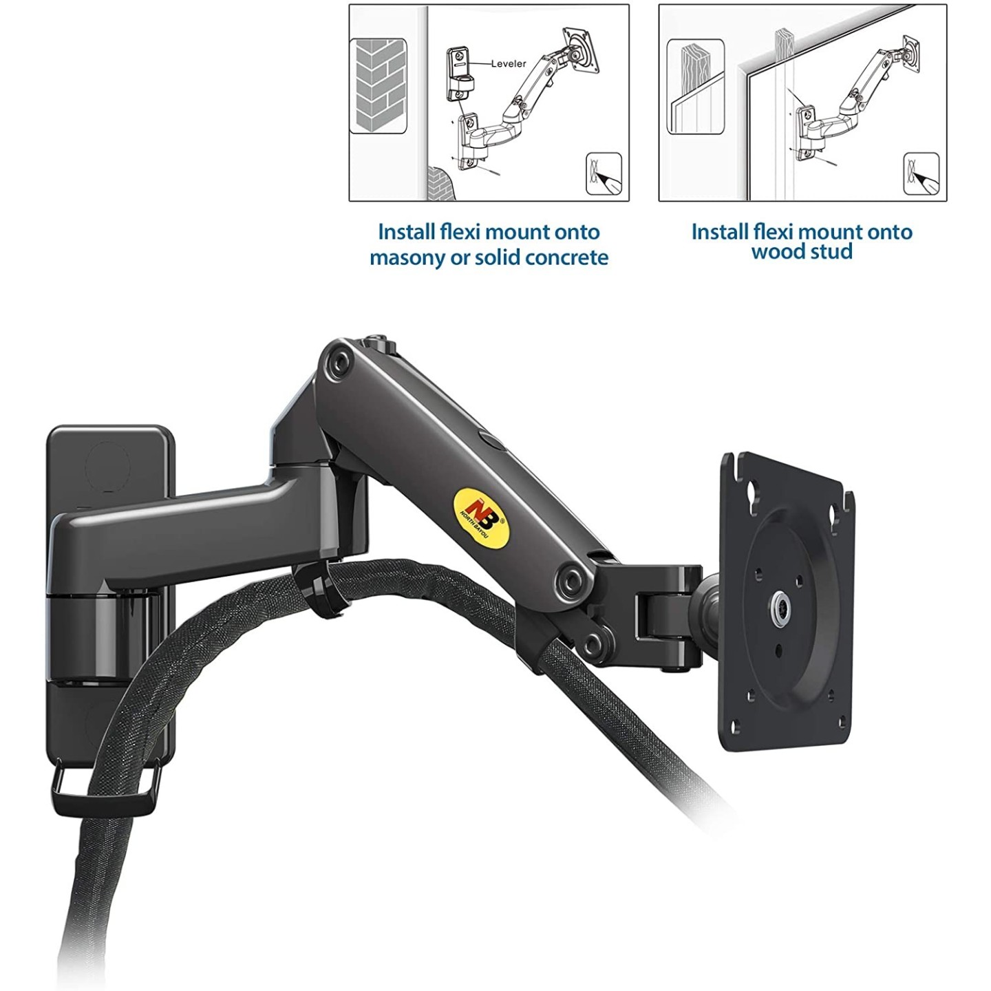 NBMounts F150v2 TV Monitor Wall Mount Dual Arms 10x10 (Boxed) — Buy in Cyprus with Fast Delivery