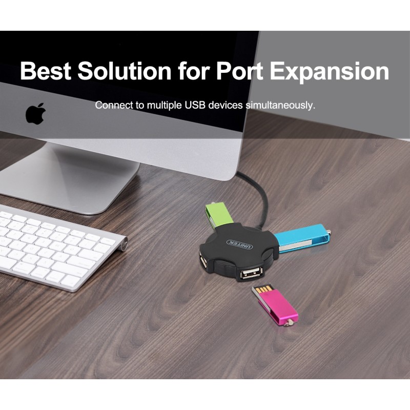 Buy Unitek USB2.0 4-Port Hub - Y-2178 - with 30cm cable in Cyprus, Nicosia, Limassol, Larnaka, Pafos