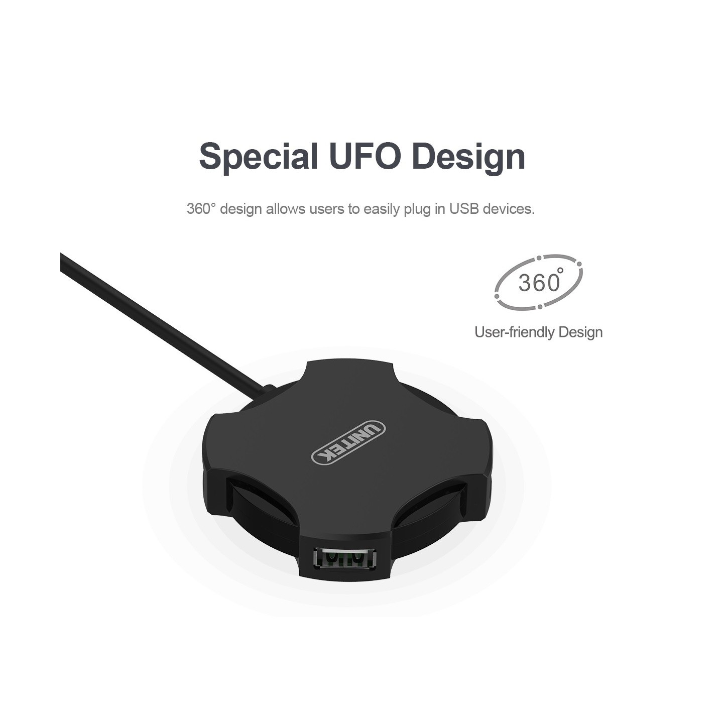 Unitek Y-2178 USB 2.0 4-Port Hub 30cm Cable | USB Expansion — Armenius Store Cyprus