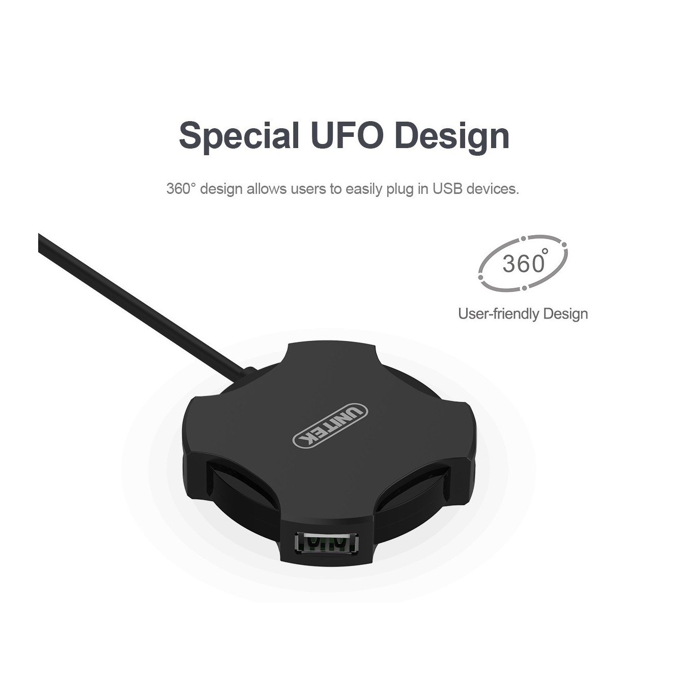 Unitek Y-2178 USB 2.0 4-Port Hub – 30cm Cable | Armenius Store