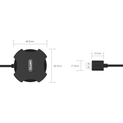 Unitek Y-2178 USB 2.0 4-Port Hub 30cm Cable | USB Expansion — Armenius Store Cyprus