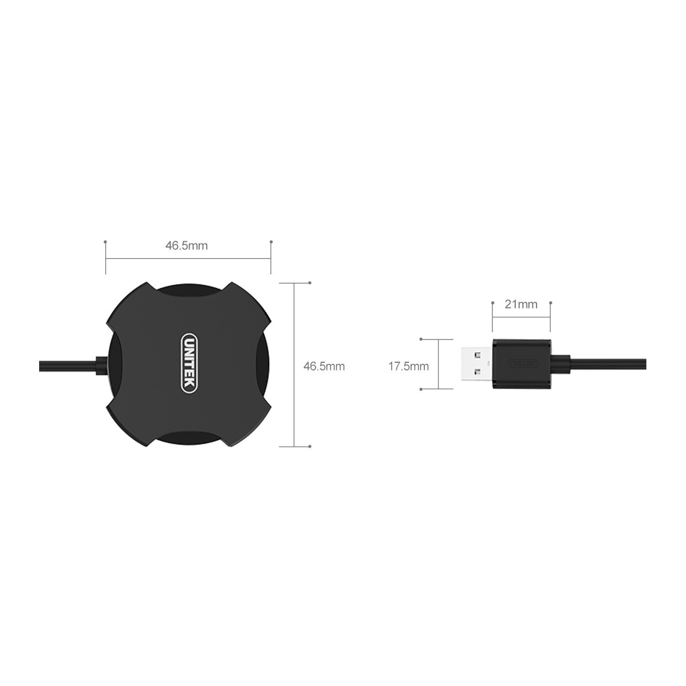 Unitek Y-2178 USB 2.0 4-Port Hub – 30cm Cable | Armenius Store