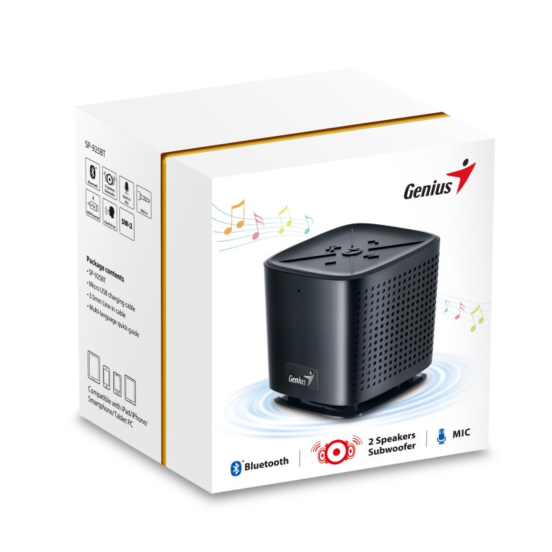 Buy Genius Mobile Speaker Portable BT 10W - SP-925BT - Black in Cyprus, Nicosia, Limassol, Larnaka, Pafos