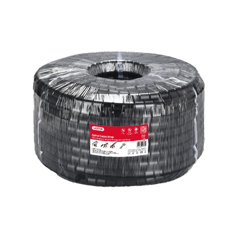 Buy Unitek Cable Organizer Spiral Wrap with Clamp - OT1102ABK-5M - Spiral Wrap w... in Cyprus, Nicosia, Limassol, Larnaka, Pafos