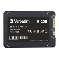 Verbatim Vi550 S3 512GB 2.5" SATA III SSD - 520/500 MB/s - 49352 (Boxed) — Buy in Cyprus with Fast Delivery