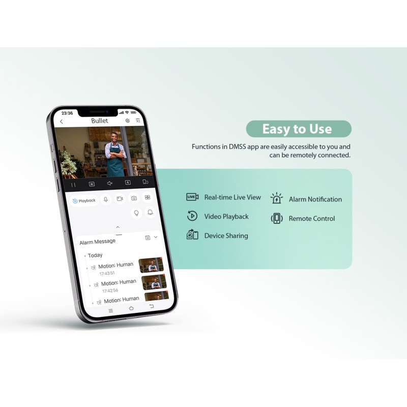 Buy Dahua IP 4.0MP 2.8mm Wifi Bullet Dual Illumination - F4C-PV - IP, 4.0MP, 2.8... in Cyprus, Nicosia, Limassol, Larnaka, Pafos