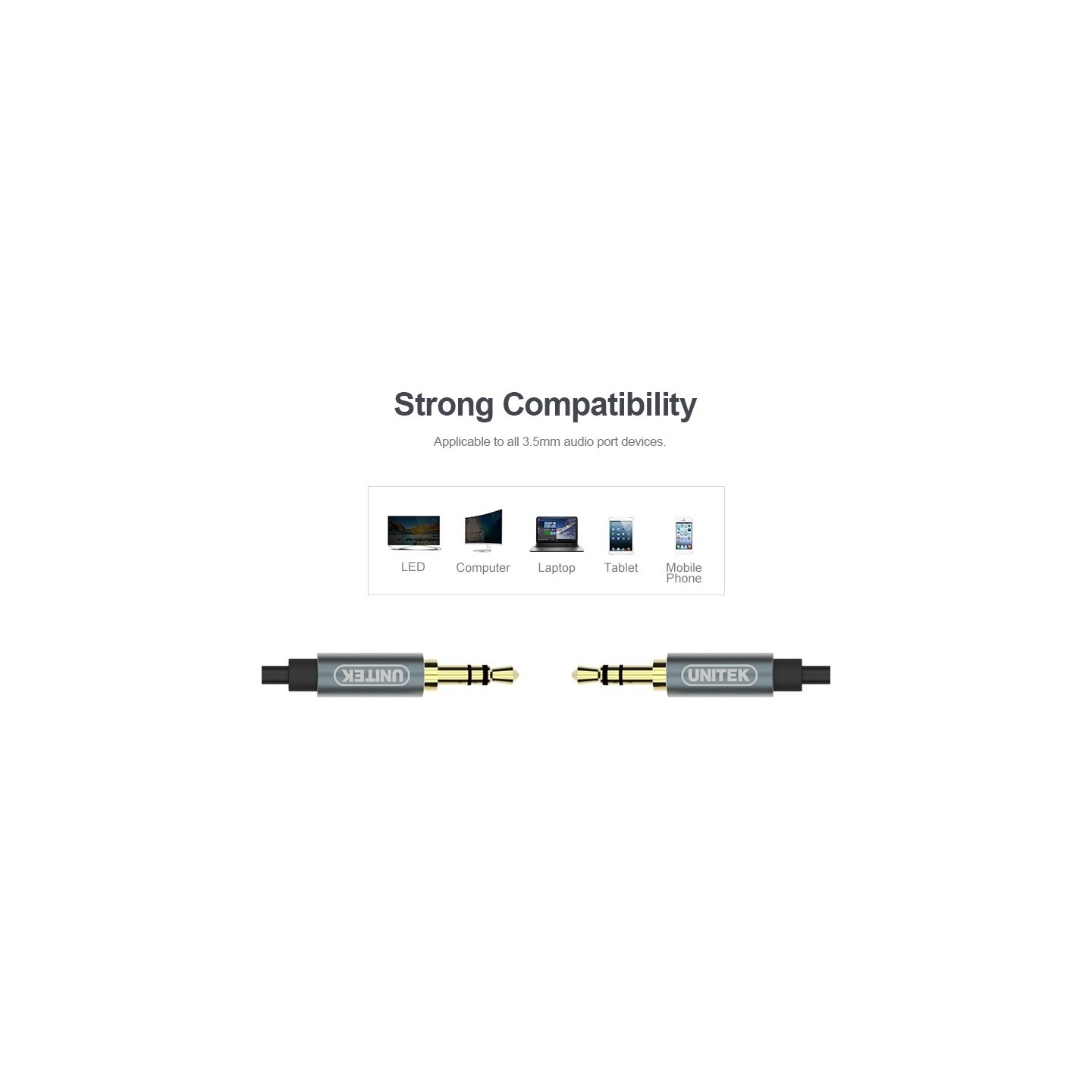 Unitek Audio Cable - Y-C926ABK - 3.5mm to 3.5mm Audio Cable 1.0m — Buy in Cyprus with Fast Delivery