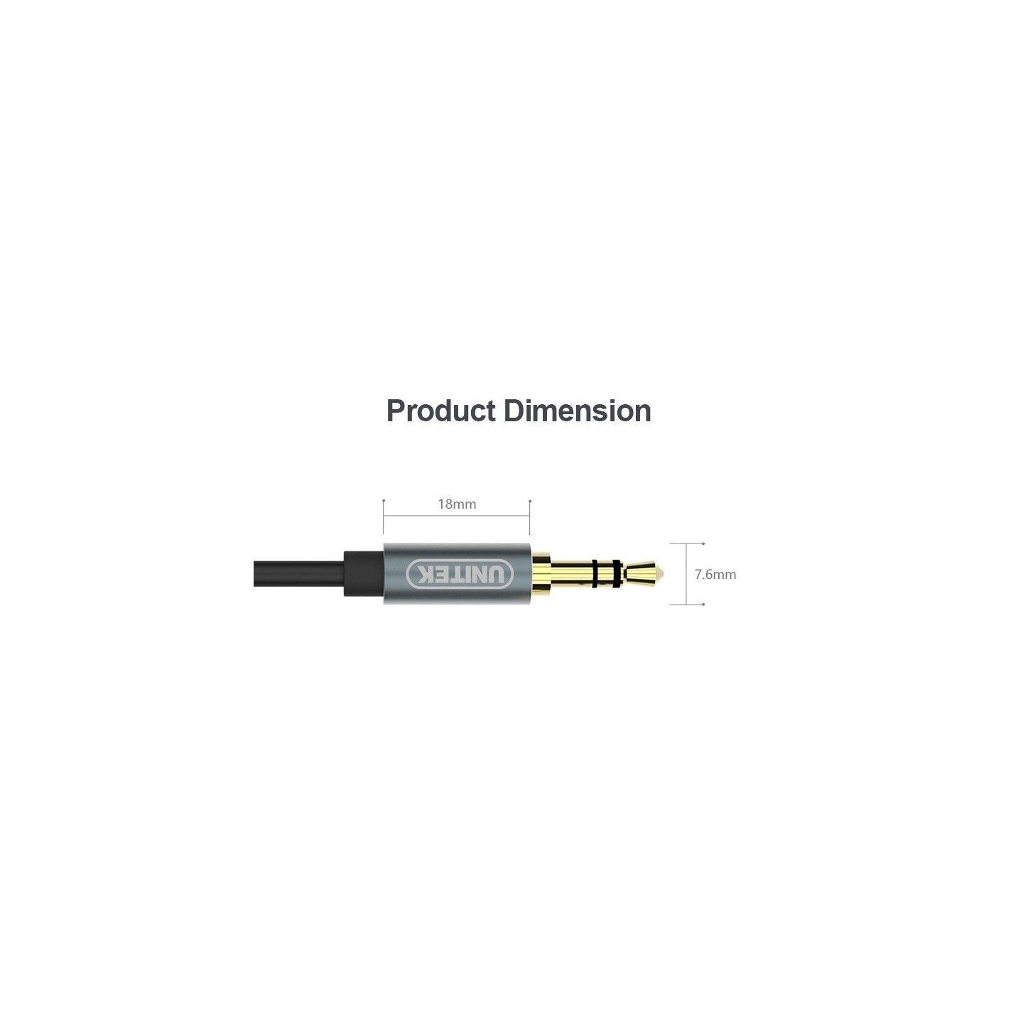 Unitek Audio Cable - Y-C926ABK - 3.5mm to 3.5mm Audio Cable 1.0m — Buy in Cyprus with Fast Delivery