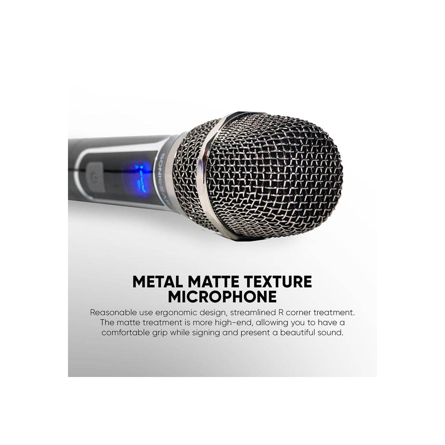 SonicGear Wireless Microphone - WM3000UL - 1xHandset Wireless UHF Microphone with Rechargeable Receiver