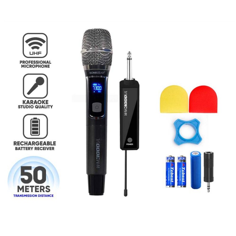 Buy SonicGear Wireless Microphone - WM3000UL - 1xHandset Wireless UHF Microphone... in Cyprus, Nicosia, Limassol, Larnaka, Pafos