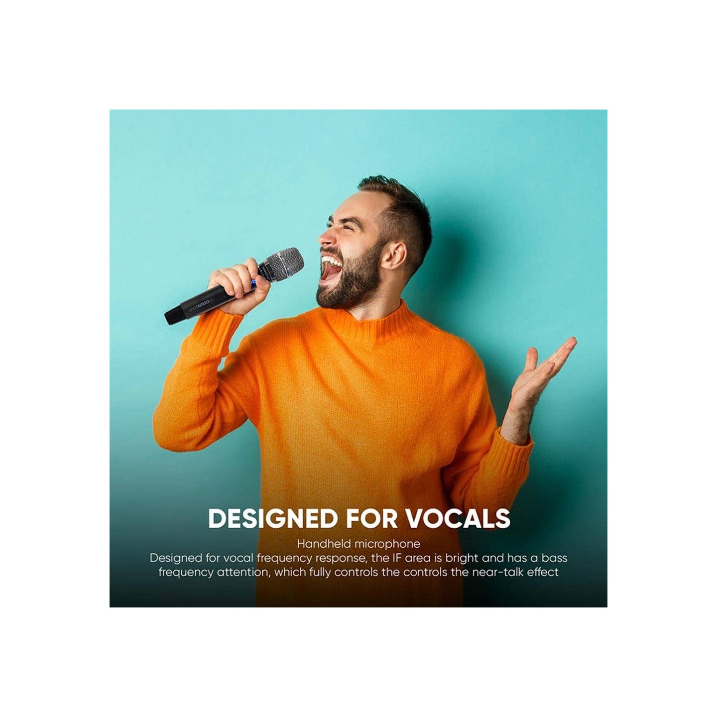 SonicGear Wireless Microphone - WM3000UL - 1xHandset Wireless UHF Microphone with Rechargeable Receiver