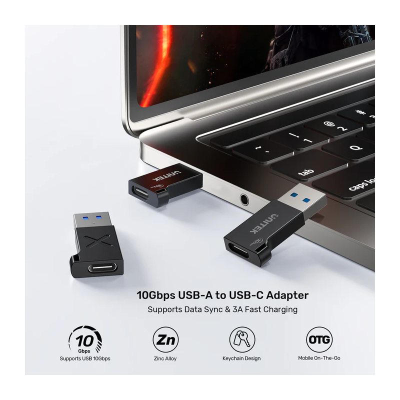 Unitek USB-C Female to USB-A Male Adapter - A1049A - 10Gbps — Buy in Cyprus with Fast Delivery