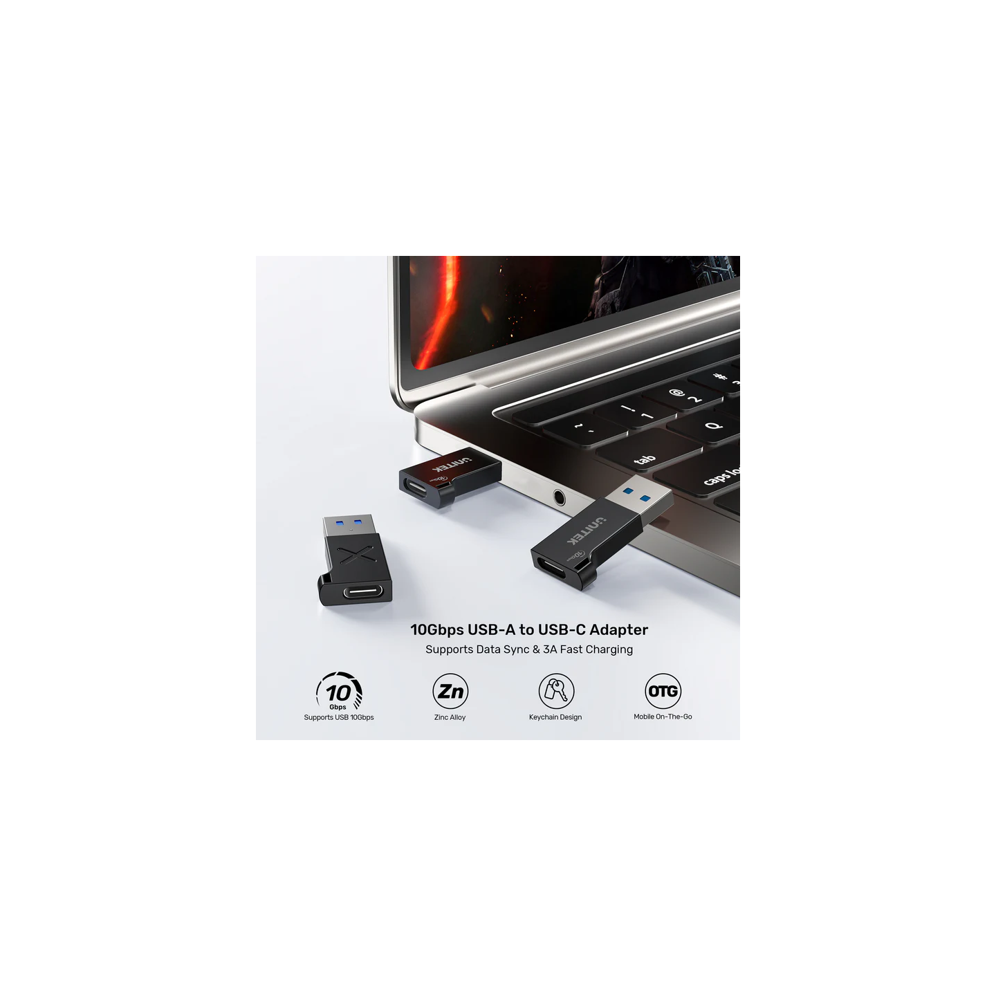 Unitek USB-C Female to USB-A Male Adapter - A1049A - 10Gbps — Buy in Cyprus with Fast Delivery