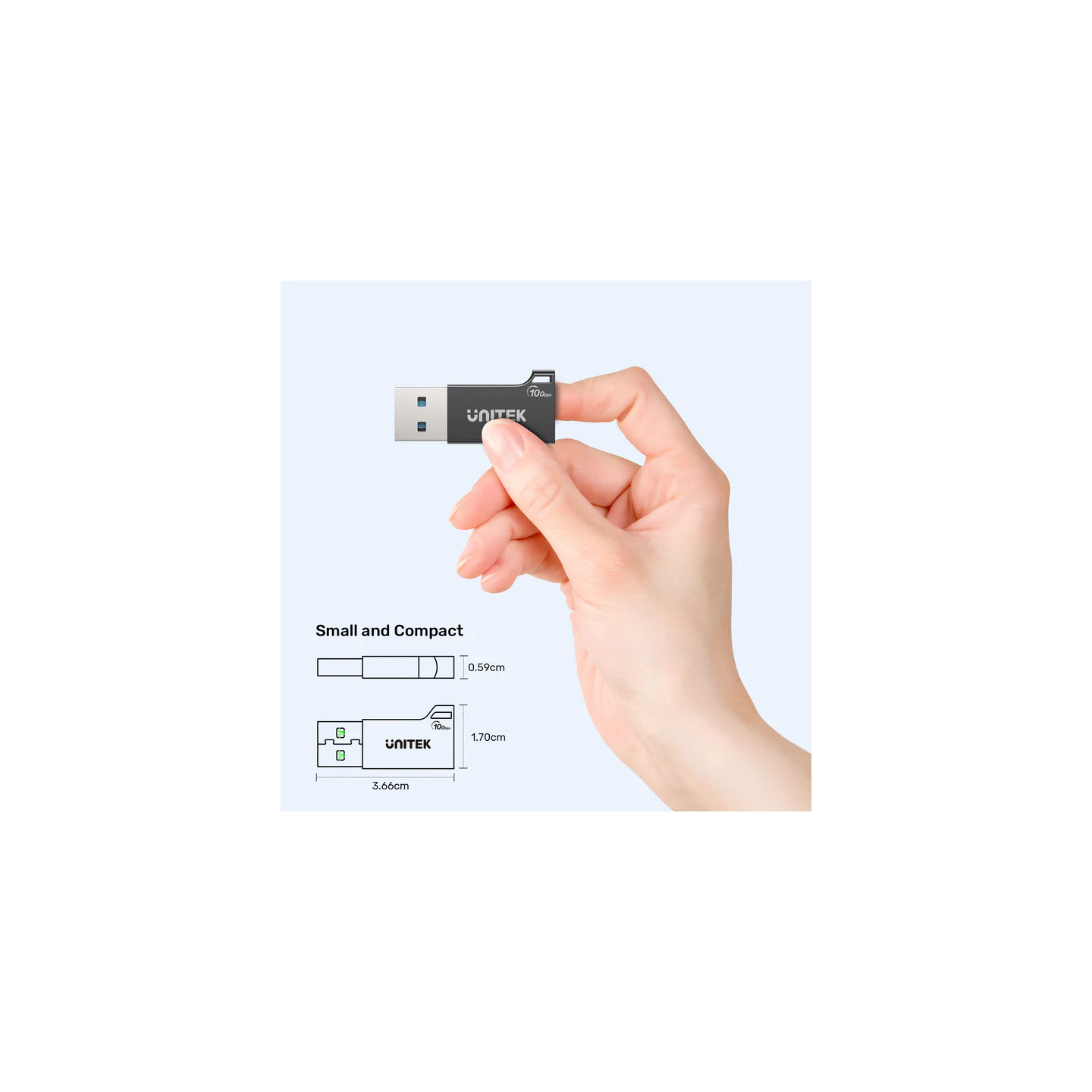 Unitek USB-C Female to USB-A Male Adapter - A1049A - 10Gbps — Buy in Cyprus with Fast Delivery