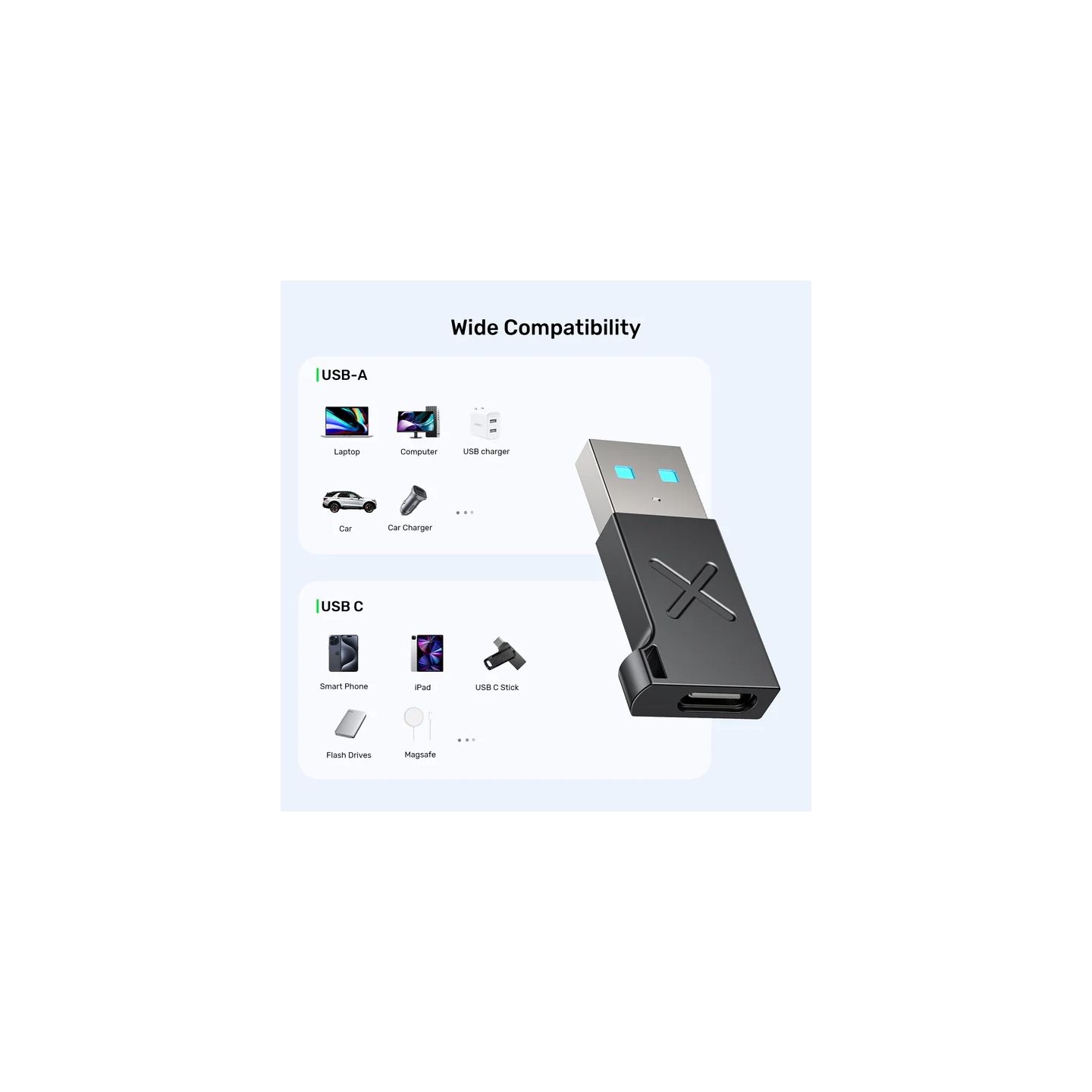 Unitek USB-C Female to USB-A Male Adapter - A1049A - 10Gbps — Buy in Cyprus with Fast Delivery