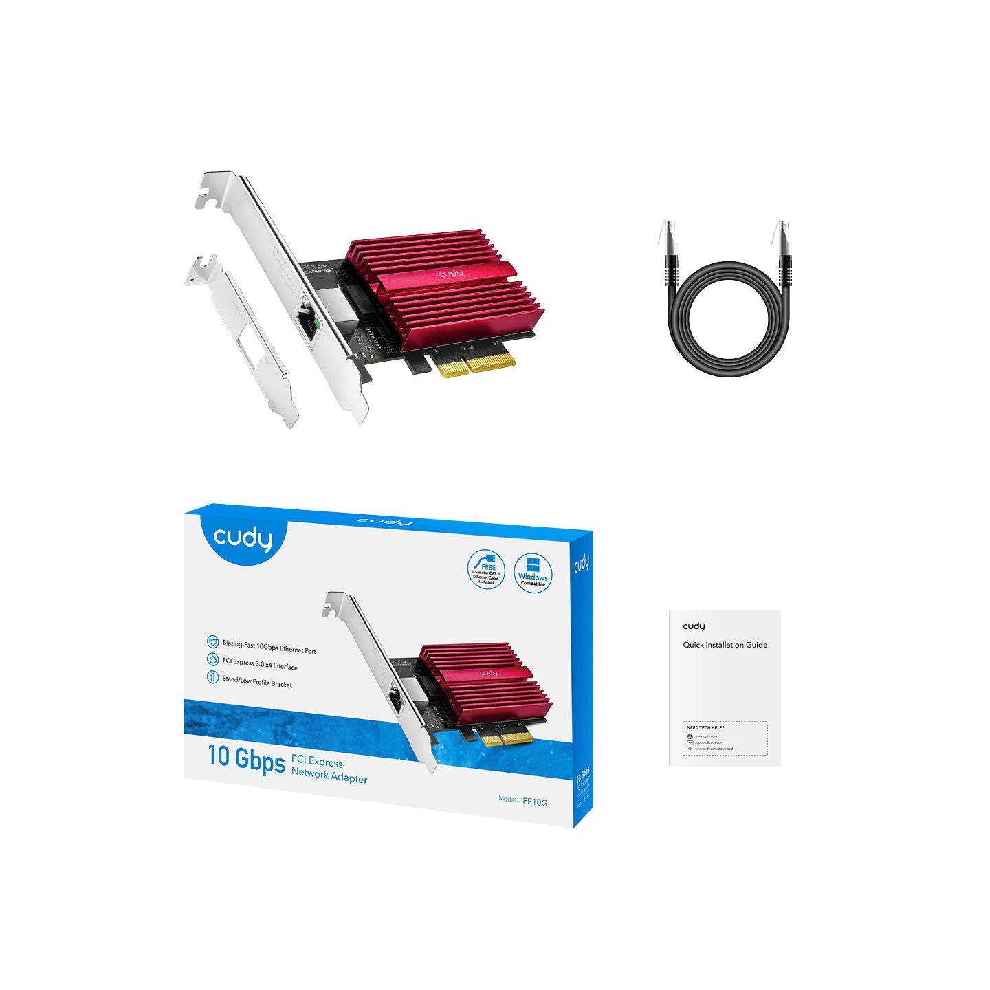 Cudy PCIe Adapter - PE10G - 10GbE — Buy in Cyprus with Fast Delivery