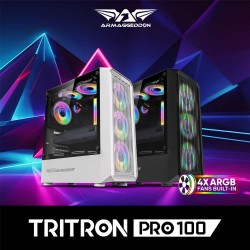 Buy Armaggeddon Gaming Case - TRITRON PRO 100 - ATX 4xARGB Black in Cyprus, Nicosia, Limassol, Larnaka, Pafos