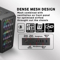 Armaggeddon Tritron Pro 100 ATX 4xARGB Black (Boxed) — Buy in Cyprus with Fast Delivery