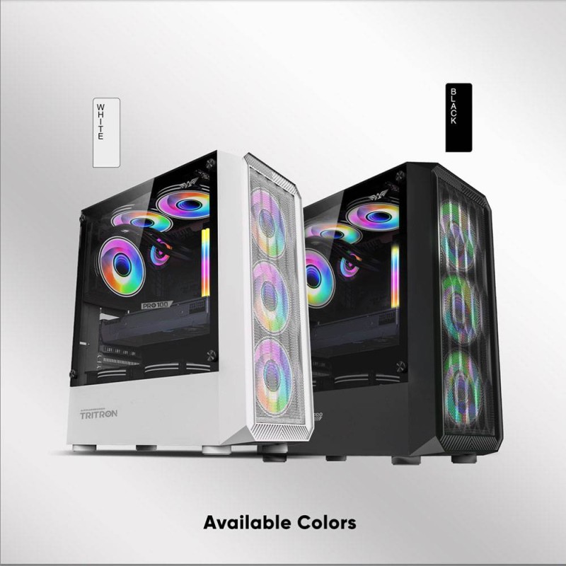Buy Armaggeddon Gaming Case - TRITRON PRO 100 - ATX 4xARGB Black in Cyprus, Nicosia, Limassol, Larnaka, Pafos