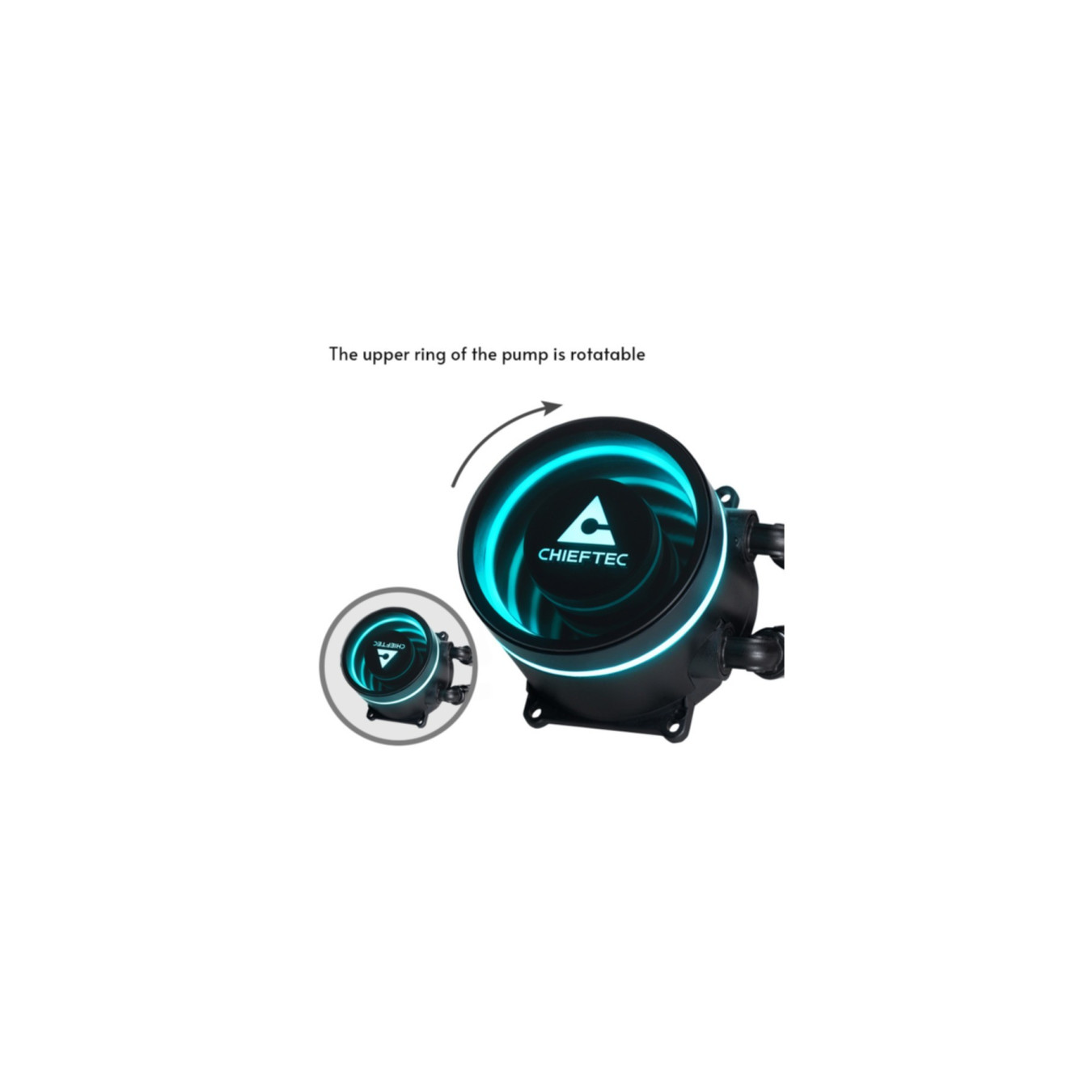 CHIEFTEC ICEBERG 360 Dark - 360mm AIO Liquid Cooler, 3x120mm PWM Fans, ARGB Infinity Mirror — Buy in Cyprus with Fast Delivery