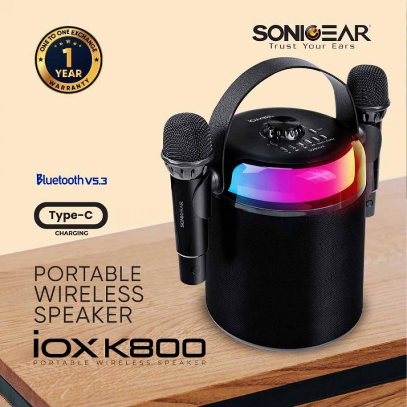 Buy "SonicGear Portable Karaoke Kids Speaker BT Wireless Dual Mics iOX - K800 - ... in Cyprus, Nicosia, Limassol, Larnaka, Pafos