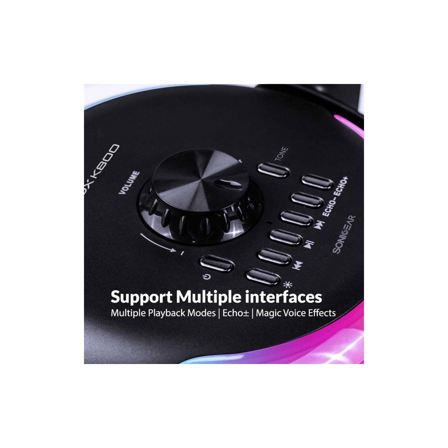 "SonicGear Portable Karaoke Kids Speaker BT Wireless Dual Mics iOX - K800 - Black" — Buy in Cyprus with Fast Delivery