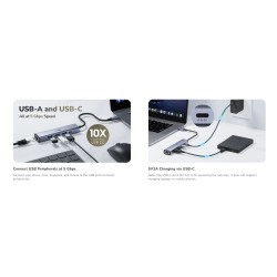 Cudy UH605 5-in-1 USB-C Hub Gigabit LAN 3x USB 3.2 - EAN 6971690794408 — Armenius Store Cyprus