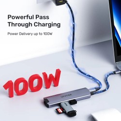 Unitek H1112F USB-C 6-in-1 Hub HDMI 4K PD100W Gigabit Ethernet — Armenius Store Cyprus