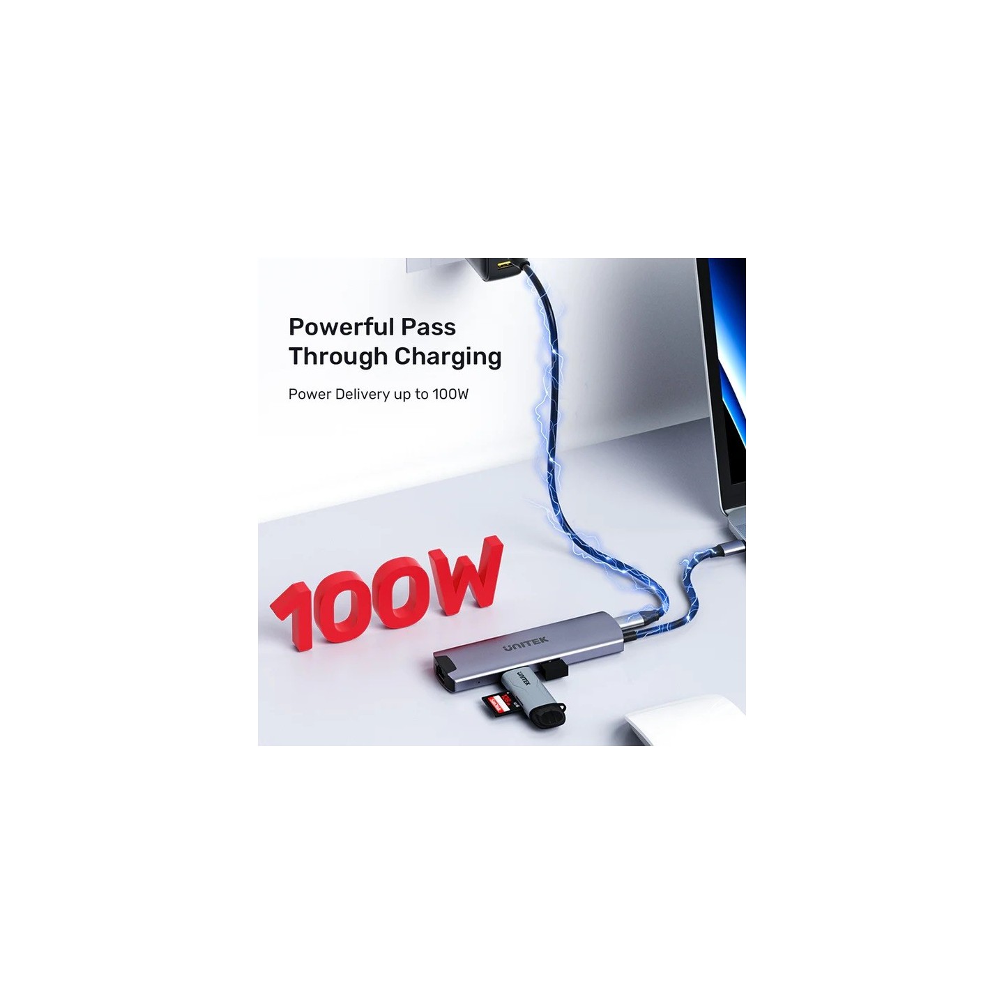 Unitek USB-C Hub - H1112F - USB3.0 HDMI GB PD100W — Buy in Cyprus with Fast Delivery