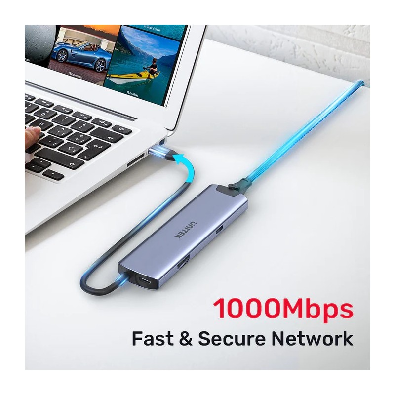 Buy Unitek USB-C Hub - H1112F - USB3.0 HDMI GB PD100W in Cyprus, Nicosia, Limassol, Larnaka, Pafos