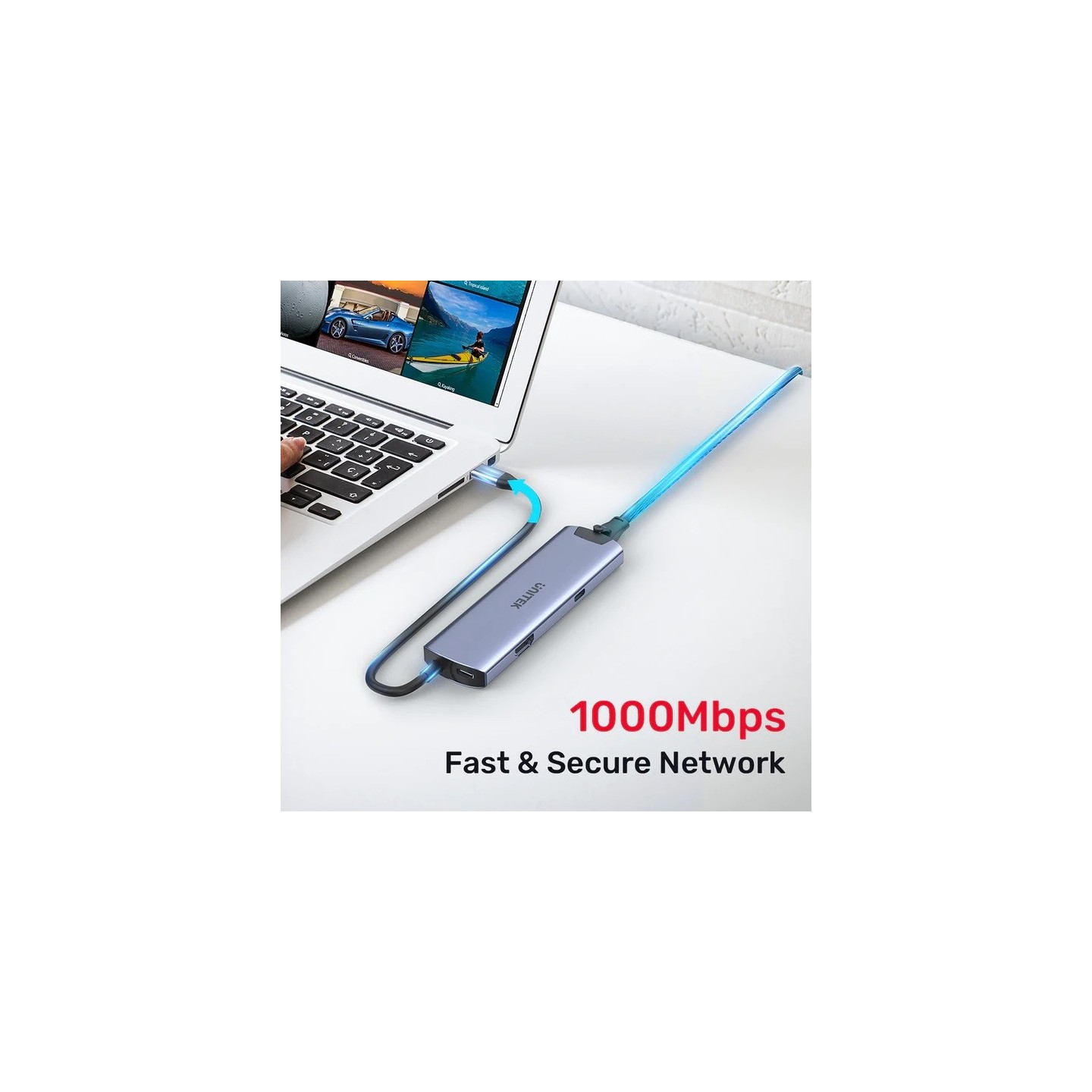 Unitek H1112F USB-C 6-in-1 Hub HDMI 4K PD100W Gigabit Ethernet — Armenius Store Cyprus
