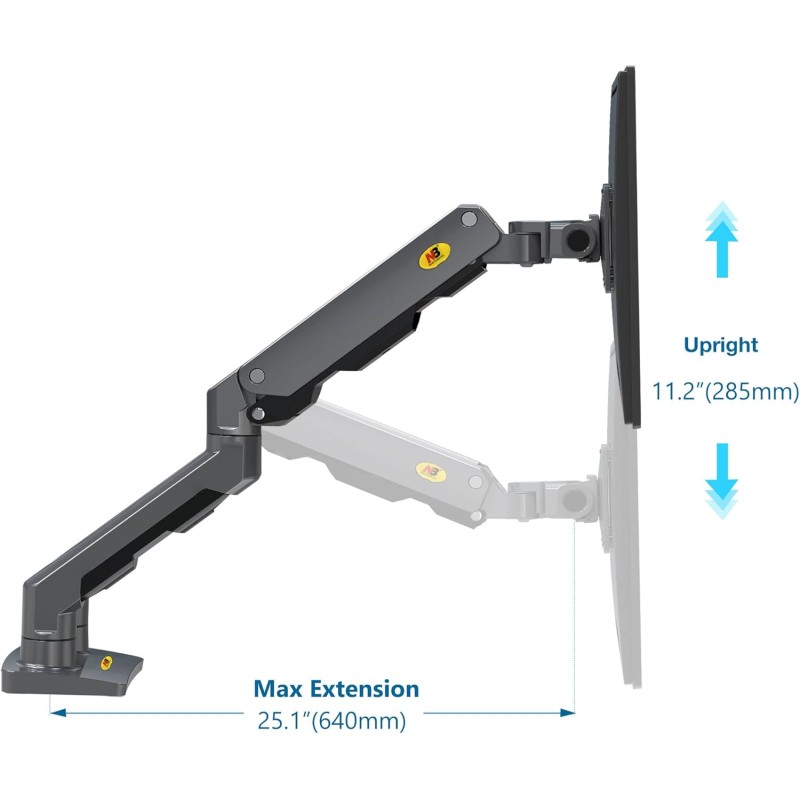 Buy NBMounts Desk Monitor Mount - G65 - Dual Arm Heavy Duty Gas Desk Monitor Mount in Cyprus, Nicosia, Limassol, Larnaka, Pafos