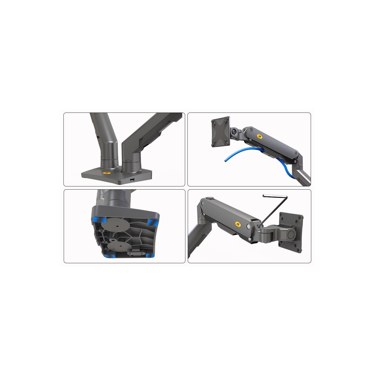 NB North Bayou G65 Dual Arm Heavy Duty Gas Monitor Mount (Boxed) — Buy in Cyprus with Fast Delivery