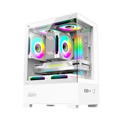 Buy Armaggeddon Gaming Case - M-ATX AQUARON Duplex ONE White + 3xARGB in Cyprus, Nicosia, Limassol, Larnaka, Pafos