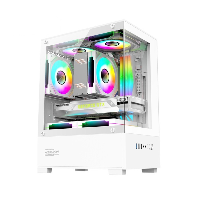 Armaggeddon Aquaron Duplex ONE White M-ATX +3xARGB (Boxed) — Buy in Cyprus with Fast Delivery