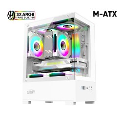Armaggeddon Aquaron Duplex ONE White M-ATX +3xARGB (Boxed) — Buy in Cyprus with Fast Delivery