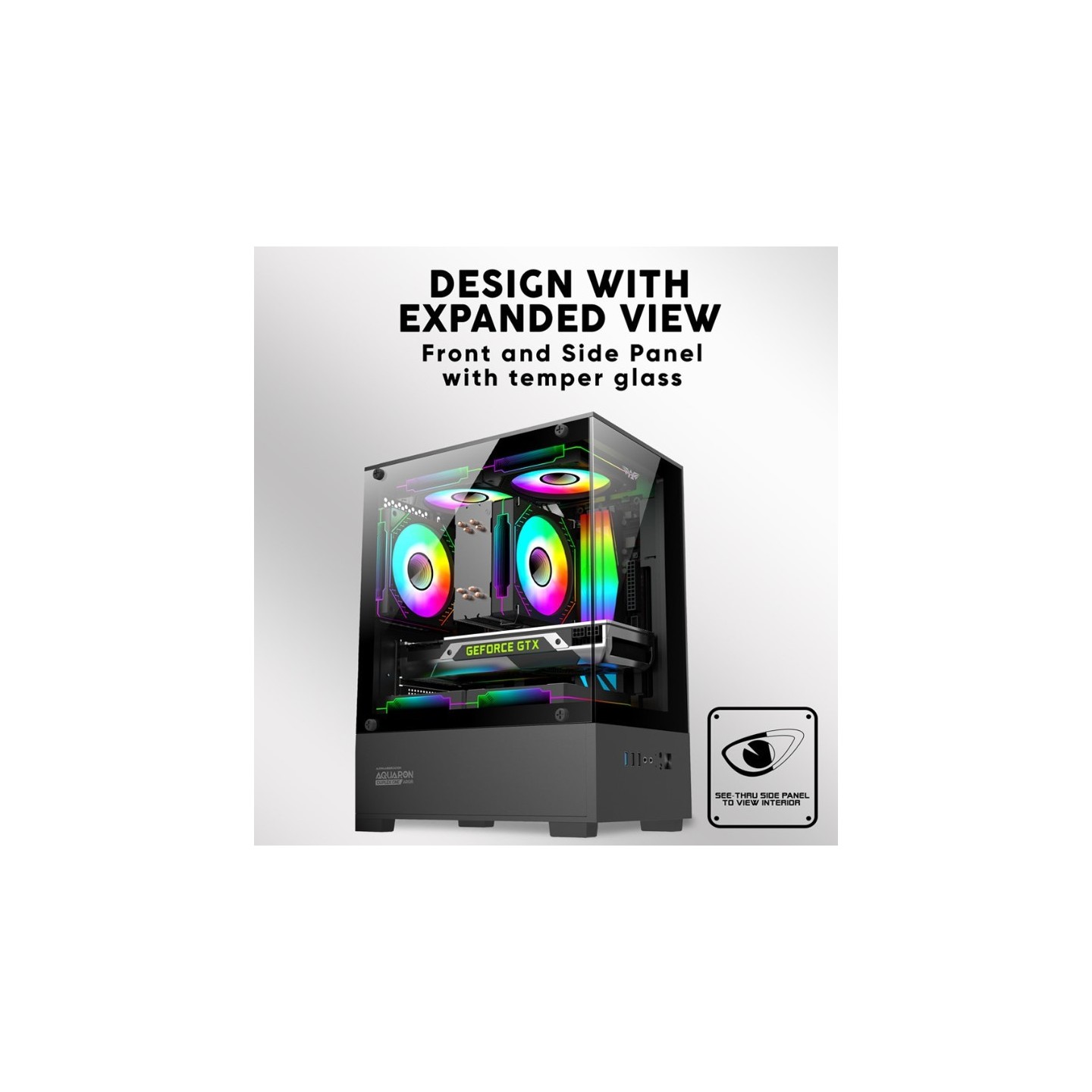 Armaggeddon Aquaron Duplex ONE White M-ATX +3xARGB (Boxed) — Buy in Cyprus with Fast Delivery