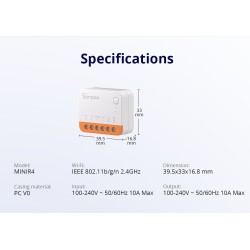 Buy Sonoff WiFi Smart Switch - MINI R4 - WiFi in Cyprus, Nicosia, Limassol, Larnaka, Pafos
