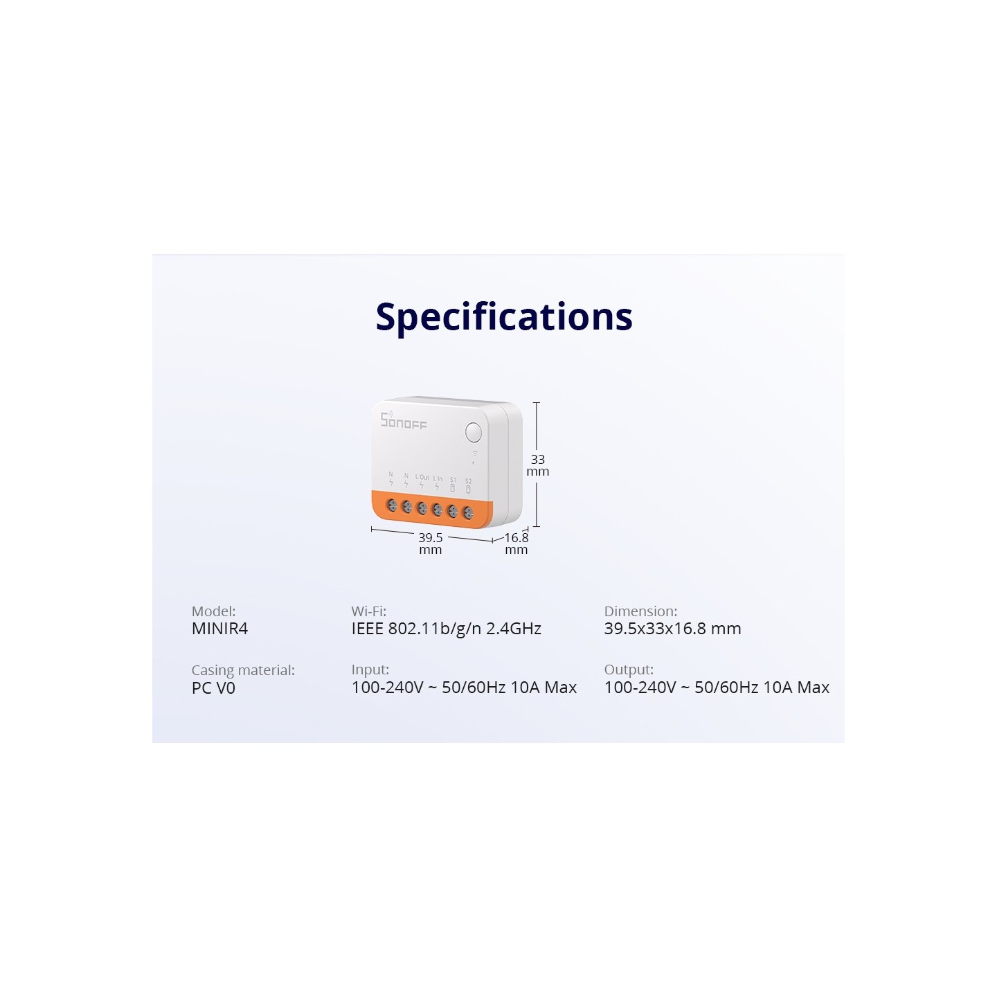 Sonoff WiFi Smart Switch - MINI R4 - WiFi — Buy in Cyprus with Fast Delivery